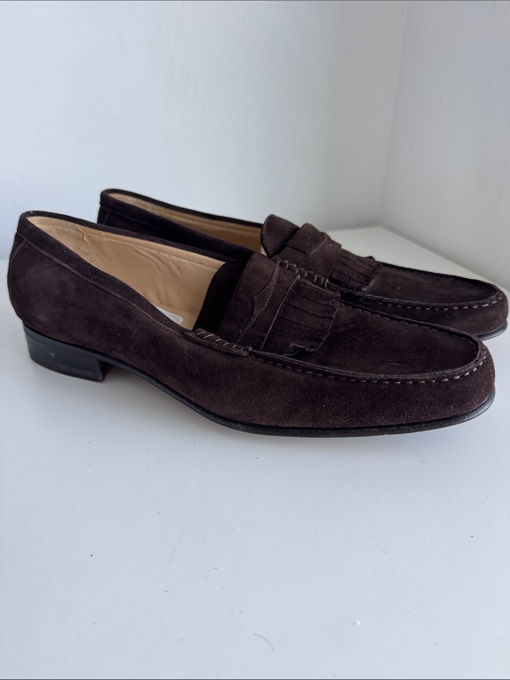 Caporicci Men's Brown suede calf Leather Oxfords – Classic Dress Derbys